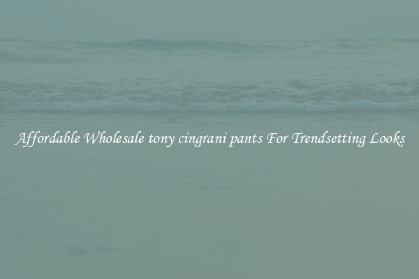 Affordable Wholesale tony cingrani pants For Trendsetting Looks