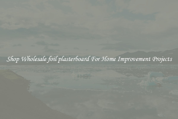 Shop Wholesale foil plasterboard For Home Improvement Projects