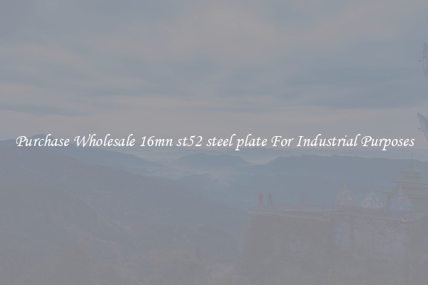 Purchase Wholesale 16mn st52 steel plate For Industrial Purposes