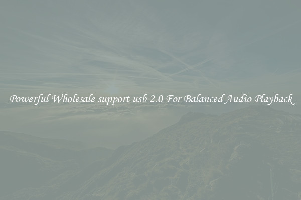 Powerful Wholesale support usb 2.0 For Balanced Audio Playback