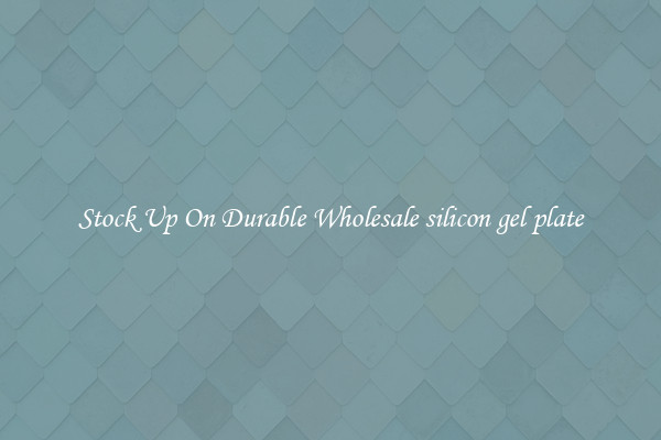 Stock Up On Durable Wholesale silicon gel plate