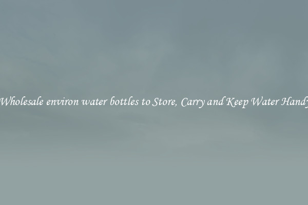 Wholesale environ water bottles to Store, Carry and Keep Water Handy