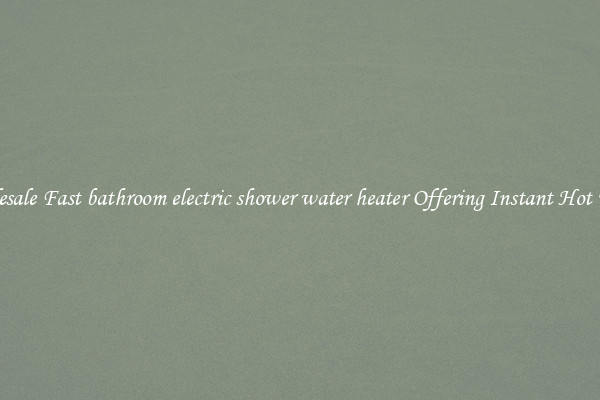 Wholesale Fast bathroom electric shower water heater Offering Instant Hot Water