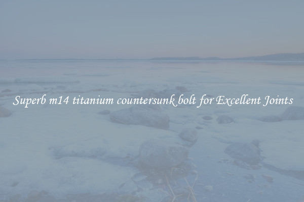 Superb m14 titanium countersunk bolt for Excellent Joints