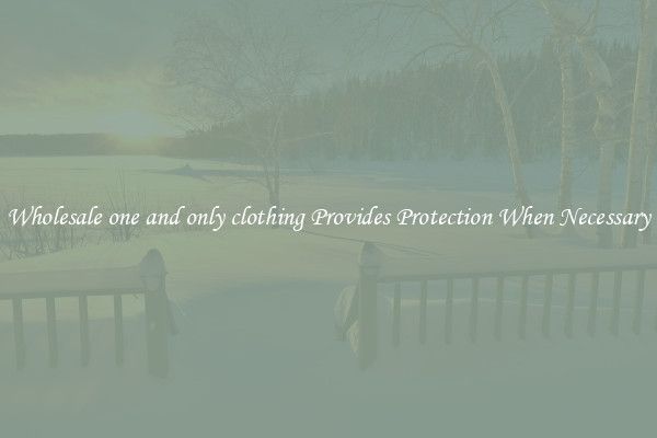 Wholesale one and only clothing Provides Protection When Necessary