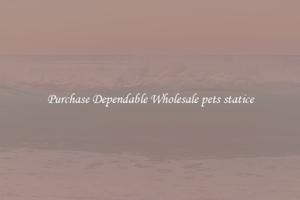Purchase Dependable Wholesale pets statice