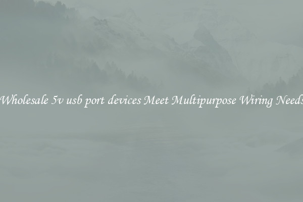 Wholesale 5v usb port devices Meet Multipurpose Wiring Needs