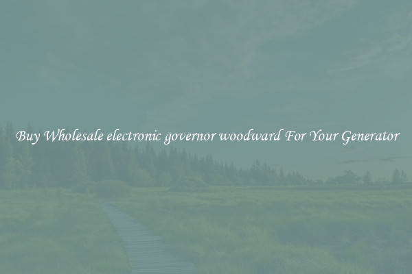 Buy Wholesale electronic governor woodward For Your Generator