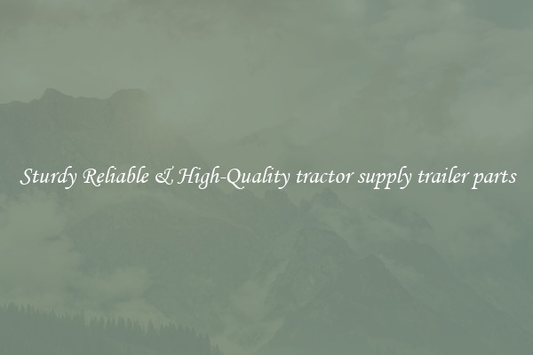 Sturdy Reliable & High-Quality tractor supply trailer parts