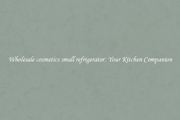 Wholesale cosmetics small refrigerator: Your Kitchen Companion